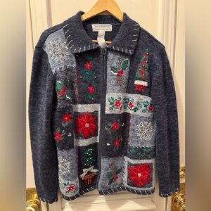 Tiara International Christmas Cardigan